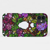 ヴィンテージティファニーステンドグラスパープルバラ Case-Mate iPhoneケース (裏面(横))