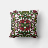 ヴィンテージティファニーステンドグラスピンクと赤のバラ クッション (裏面)