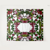 ヴィンテージティファニーステンドグラスピンクと赤のバラ タペストリー (正面(横))