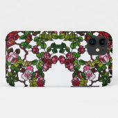 ヴィンテージティファニーステンドグラスピンクと赤のバラ Case-Mate iPhoneケース (裏面(横))