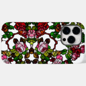 ヴィンテージティファニーステンドグラスピンクと赤のバラ Case-Mate iPhoneケース (裏面 (横))