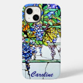 ヴィンテージティファニーステンドグラス藤フローラアート Case-Mate iPhoneケース (裏面)