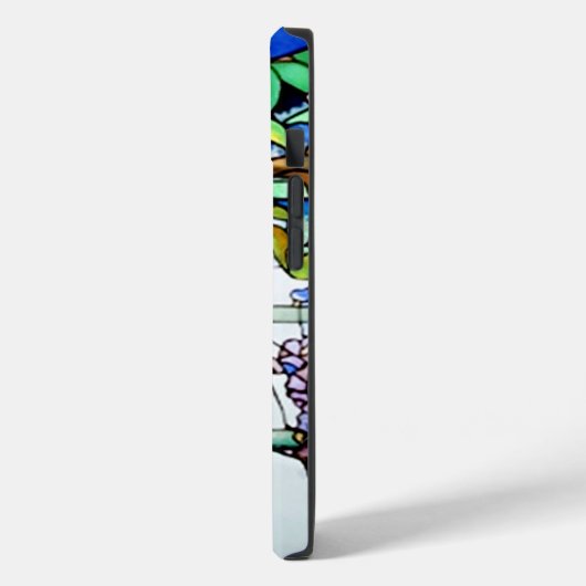 ヴィンテージティファニーステンドグラス藤フローラアート Case-Mate iPhoneケース (裏面 / 左)