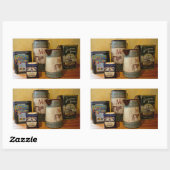 ヴィンテージティンスとジャグ 長方形シール (シート)