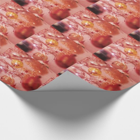 ヴィンテージティンセルクリスマスツリー ラッピングペーパー (角)