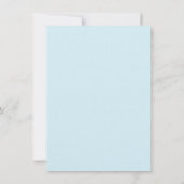 ヴィンテージティーカップウェディングシャワーまたは婚約ブルー 招待状 (裏面)