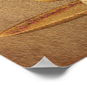 ヴィンテージティーカップオンエイジ紙アート ポスター (角)