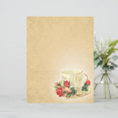 ヴィンテージティーカップスクラップブック紙マルプルホール (スタンド正面)