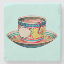 ヴィンテージティーカップストーンコースター