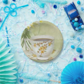 ヴィンテージティーカップセットデイジー ペーパープレート (パーティー)