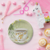 ヴィンテージティーカップセットデイジー ペーパープレート (パーティー)