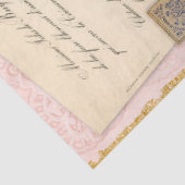 ヴィンテージティーカップハイティー金ゴールドとピンクのデコパージュ 薄葉紙 (詳細)