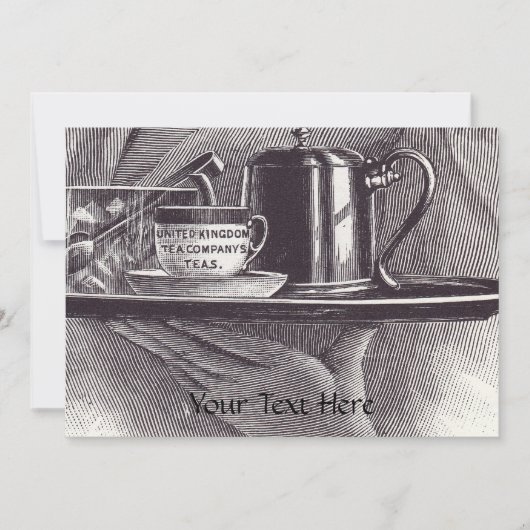 ヴィンテージティートレイ 招待状 (正面)