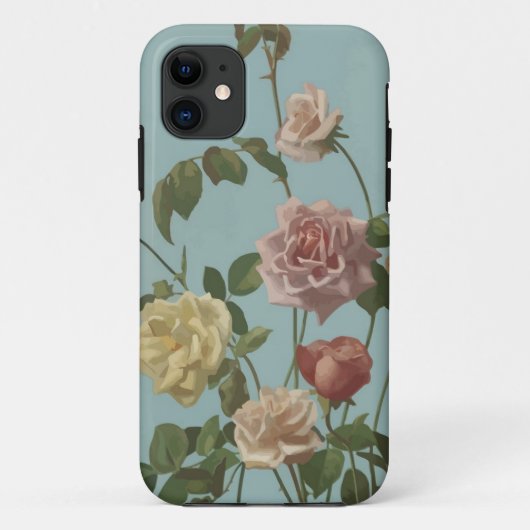 ヴィンテージティーバラと赤面バラ Case-Mate iPhoneケース (裏面)