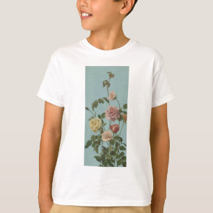 ヴィンテージティーバラと赤面バラ Tシャツ
