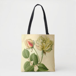 ヴィンテージティーバラグロレデディジョンレッドイエローフローラ トートバッグ