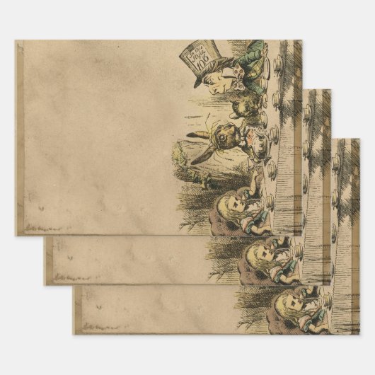 ヴィンテージティーパーティーアリスinワンダーランド ラッピングペーパーシート (セット)