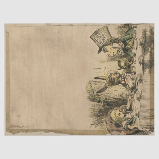 ヴィンテージティーパーティーアリスin Wonderland Decompage 薄葉紙 (正面)