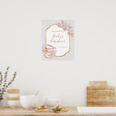 ヴィンテージティーパーティーウェルカムサイン ポスター (キッチン)