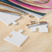 ヴィンテージティーパーティーピンクペオニスジグソーパズル ジグソーパズル (側面)