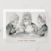 ヴィンテージティーパーティーフレンズ、応援 招待状 (正面/裏面)