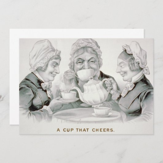 ヴィンテージティーパーティーフレンズ、応援 招待状 (正面/裏面)