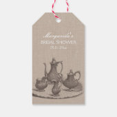ヴィンテージティーパーティーブライダルシャワーありがとう素朴 ギフトタグ (裏面)