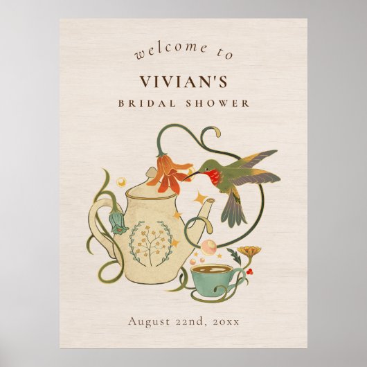 ヴィンテージティーパーティーブライダルシャワーへようこそ ポスター (正面)