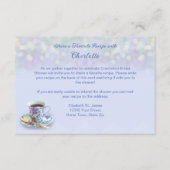 ヴィンテージティーパーティーブライダルシャワーブルーレシピ エンクロージャーカード (正面)