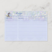 ヴィンテージティーパーティーブライダルシャワーブルーレシピ エンクロージャーカード (裏面)