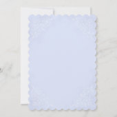 ヴィンテージティーパーティーブライダルシャワーブルー 招待状 (裏面)