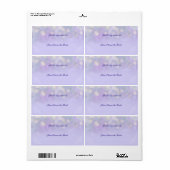 ヴィンテージティーパーティーブライダルシャワーラベンダー名タグ ラベル (フルシート)