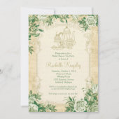 ヴィンテージティーパーティーブライダルシャワー招待 招待状 (正面)