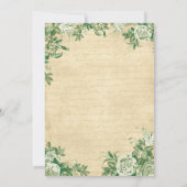 ヴィンテージティーパーティーブライダルシャワー招待 招待状 (裏面)