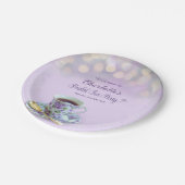 ヴィンテージティーパーティーブライダルシャワー薄紫 ペーパープレート (アングル)