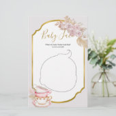 ヴィンテージティーパーティーベビーシャワーベビー顔ゲーム (スタンド正面)