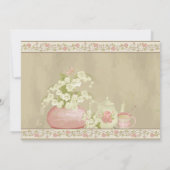 ヴィンテージティーパーティーベビーシャワー 招待状 (裏面)