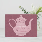 ヴィンテージティーパーティーベビーシャワー 招待状 (スタンド正面)