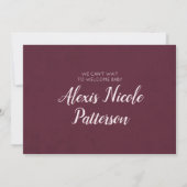 ヴィンテージティーパーティーベビーシャワー 招待状 (裏面)