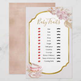 ヴィンテージティーパーティーベビートレイトゲームシャワー