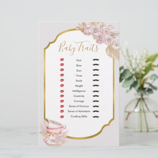 ヴィンテージティーパーティーベビートレイトゲームシャワー (スタンド正面)