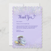 ヴィンテージティーパーティーラベンダー サンキューカード (正面)