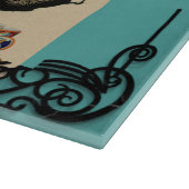 ヴィンテージティーポットとティーカップ カッティングボード (角)