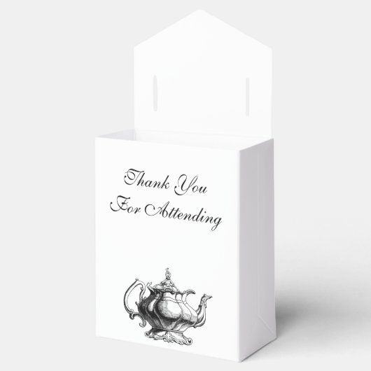 ヴィンテージティーポットカスタム結婚式の好意抱き枕 フェイバーボックス (オープン)