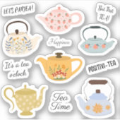 ヴィンテージティーポットティーラバーティータイムブジョープランナー シール (正面)