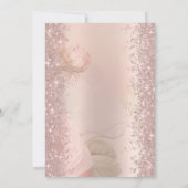 ヴィンテージティーポットフラワーズグリッタースパークル 招待状 (裏面)