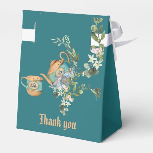 ヴィンテージティーポットフローラアフタヌーンティーバースデーパーティー フェイバーボックス (裏面サイド)