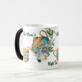 ヴィンテージティーポットフローラアフタヌーンハイティー誕生日  モーフィングマグカップ (正面左)