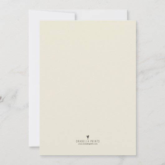 ヴィンテージティーポットベビーガールシャワー招待状 招待状 (裏面)