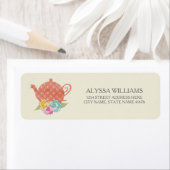 ヴィンテージティーポット差出人住所ラベル ラベル (インサイチュ)